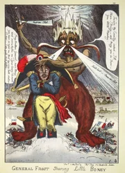 Le Général Frost rasant le Petit Boney, pub. Thomas Tegg, 1812